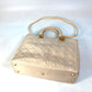 Dior Lady Dior Cannage 2-Way Shoulder Bag/Handbag in Patent Leather, Beige