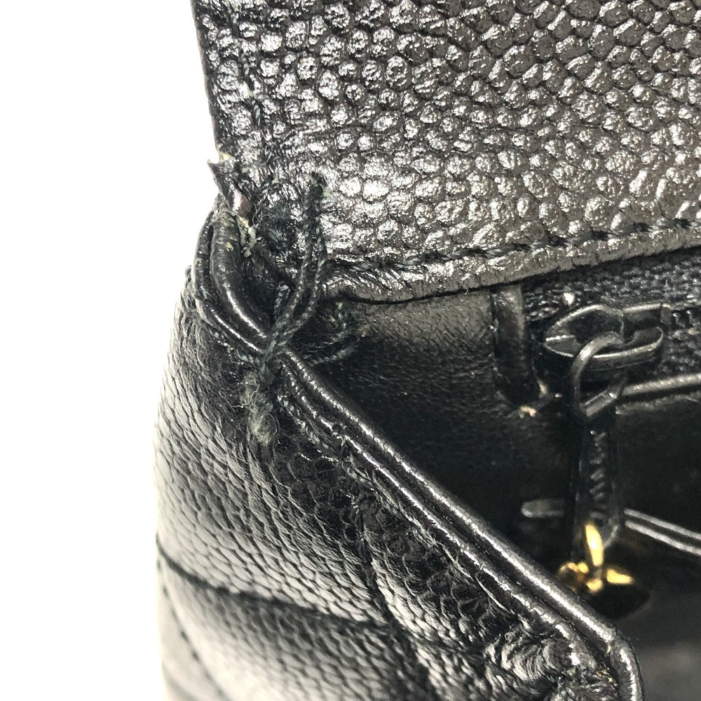 CHANEL Coco Mark CC Matelasse Quilted Tote Bag in Caviar Leather, Black
