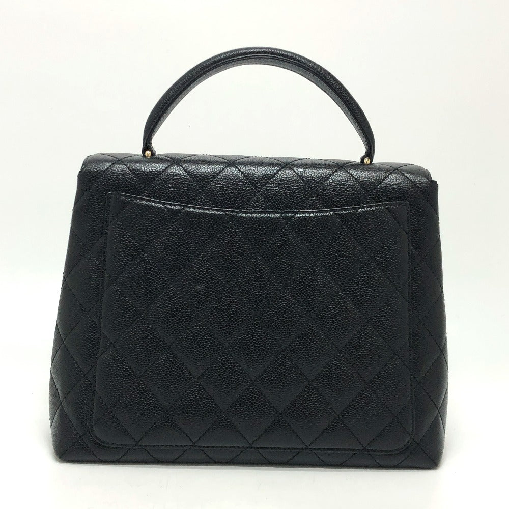 CHANEL Coco Mark CC Matelasse Quilted Tote Bag in Caviar Leather, Black