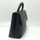 CHANEL Coco Mark CC Matelasse Quilted Tote Bag in Caviar Leather, Black