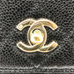 CHANEL Coco Mark CC Matelasse Quilted Tote Bag in Caviar Leather, Black