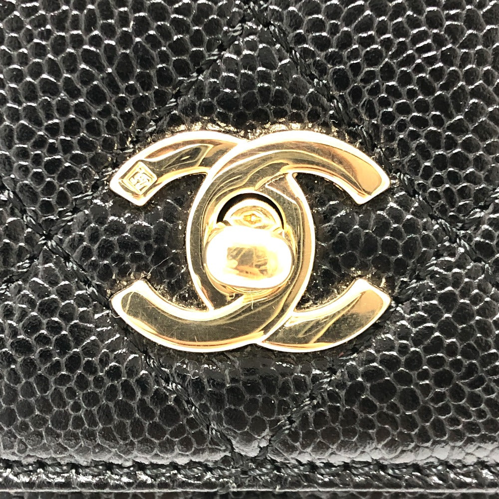 CHANEL Coco Mark CC Matelasse Quilted Tote Bag in Caviar Leather, Black