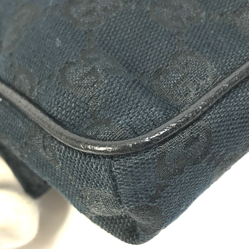GUCCI 146304 GG Belt Bag, Body Bag, Waist Bag, GG Canvas, Men's, Black