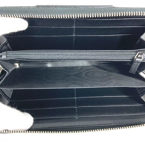 GUCCI 451249 GGスプリーム ロングウォレット ラウンドファスナー 長財布 PVC/レザー レディース ベージュ