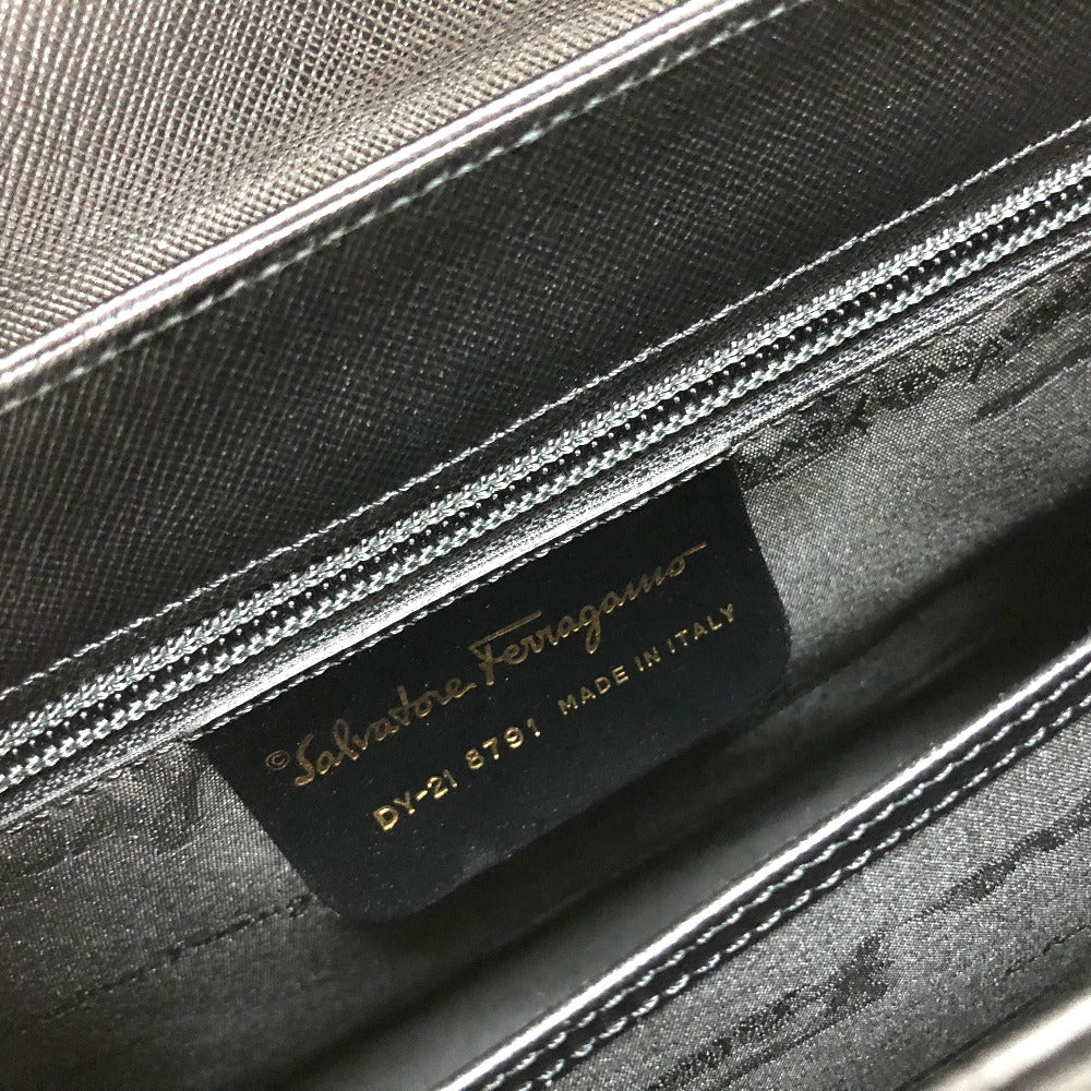 Salvatore Ferragamo ガンチーニ カバン 2WAY ハンドバッグ レザー レディース ブラック