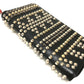 Christian Louboutin 3145073 Panettone Spike Stud Round Zip Long Wallet Leather Women's Black