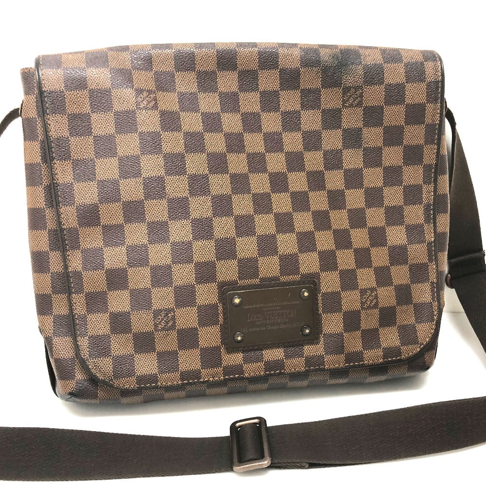 LOUIS VUITTON N51211 Damier Brooklyn MM Messenger Bag Shoulder Bag Damier Canvas Women's Ebene