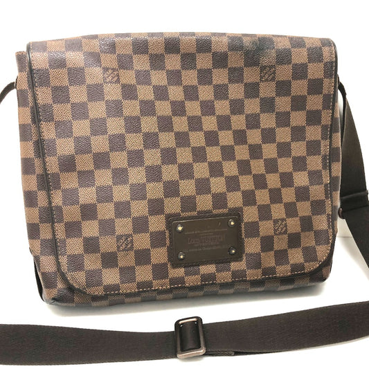 LOUIS VUITTON N51211　 ダミエ ブルックリンMM カバン メッセンジャーバッグ ショルダーバッグ ダミエキャンバス レディース エベヌ エベヌ