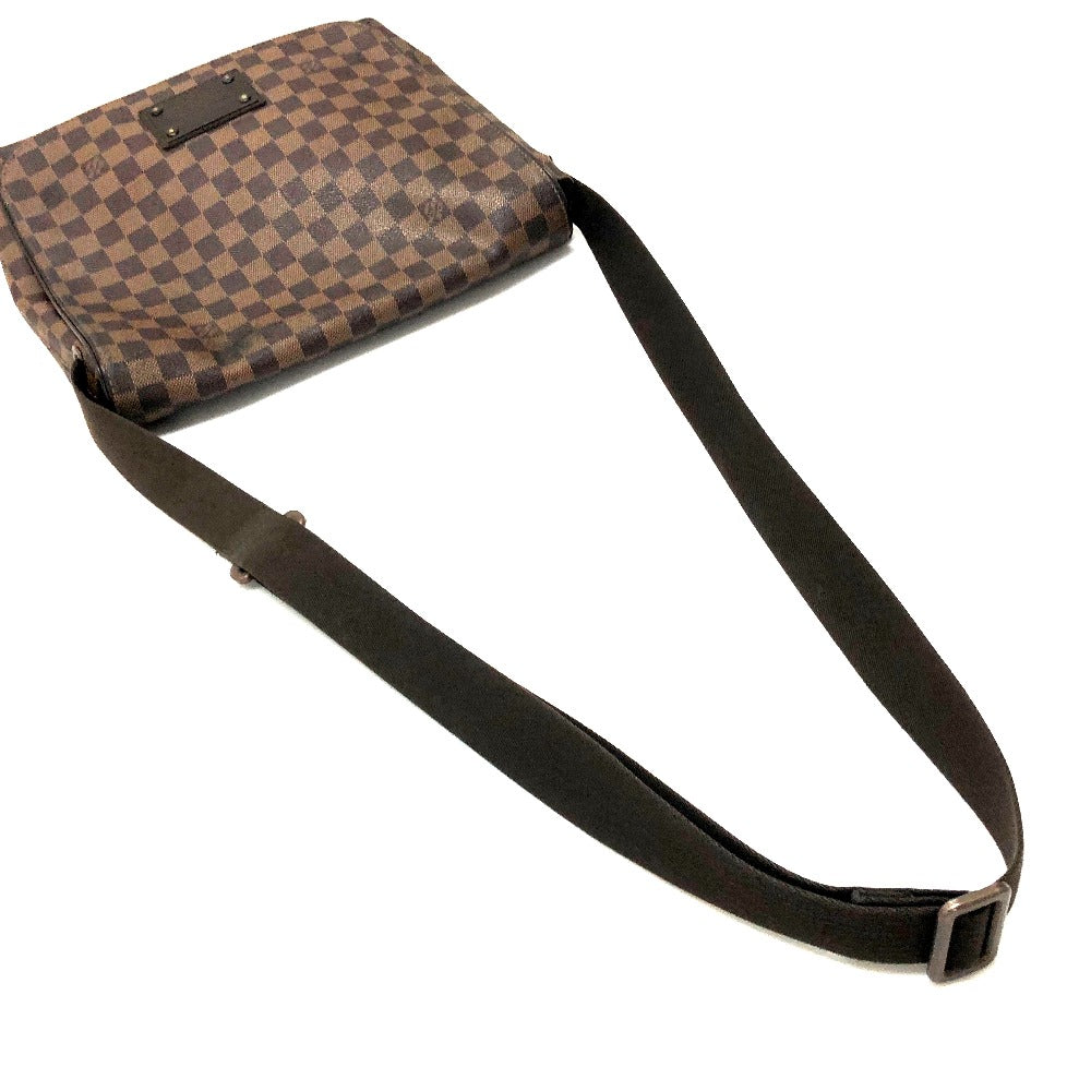 LOUIS VUITTON N51211 Damier Brooklyn MM Messenger Bag Shoulder Bag Damier Canvas Women's Ebene