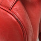MCM Town Backpack with Logo Plate, Perfect for Town Use, Leather Backpack, Women's, Red