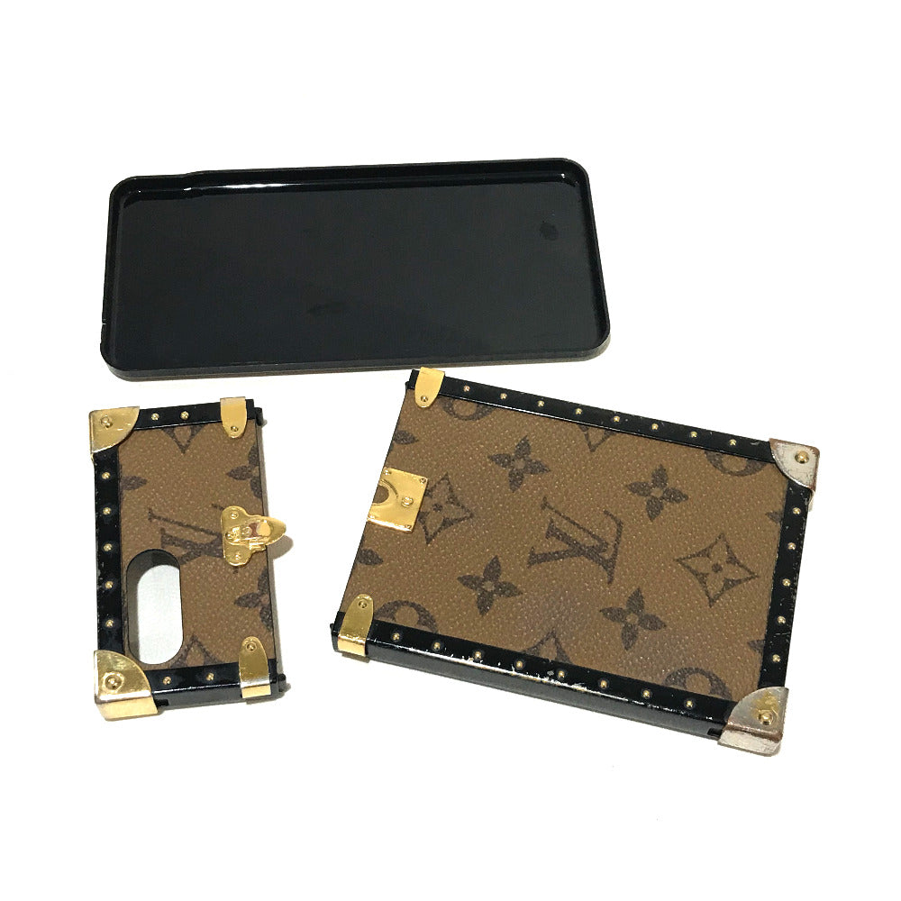 LOUIS VUITTON M64487 Monogram Reverse Eye Trunk iPhone 7+ iPhone Case, Monogram Reverse Canvas, Women's, Brown