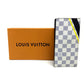 LOUIS VUITTON N64007 Damier Coastline America's Cup Portefeuille Brazza Long Wallet in Damier Azur Canvas, Unisex, Azur