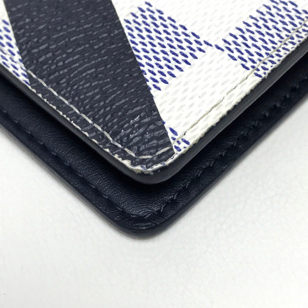 LOUIS VUITTON N64007 Damier Coastline America's Cup Portefeuille Brazza Long Wallet in Damier Azur Canvas, Unisex, Azur