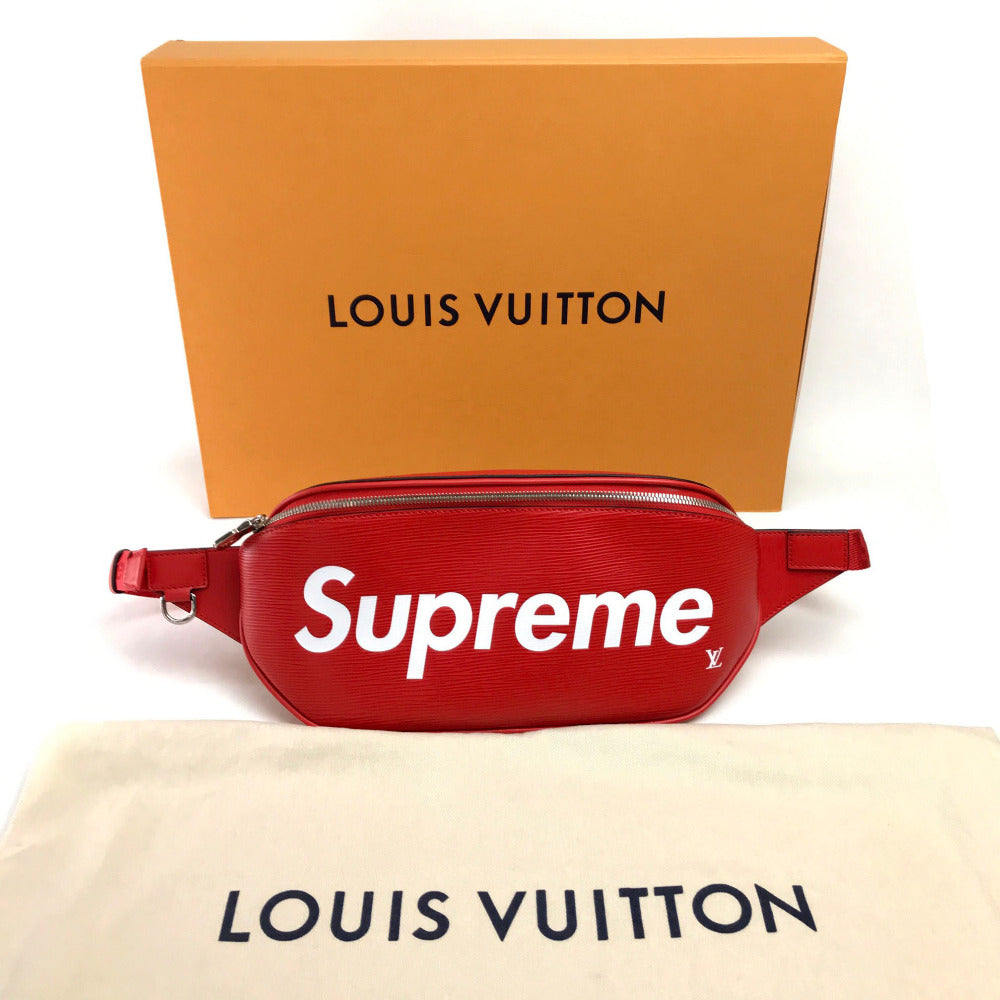 LOUIS VUITTON M53418 Supreme Epi Leather Bum Bag, Waist Pouch, Body Bag, Men's, Red
