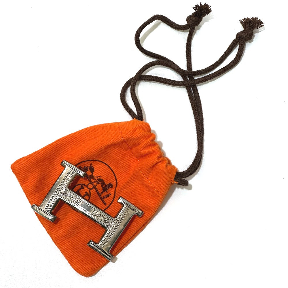 HERMES โทอาเร็ก หัวเข็มขัด H เข็มขัด หัวเข็มขัด SV925 ยูนิเซ็กซ์ สีเงิน
