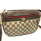 GUCCI 001115 0918 GGプラス ウェビングライン カバン ポシェット ショルダーバッグ PVC/レザー レディース オールドグッチ