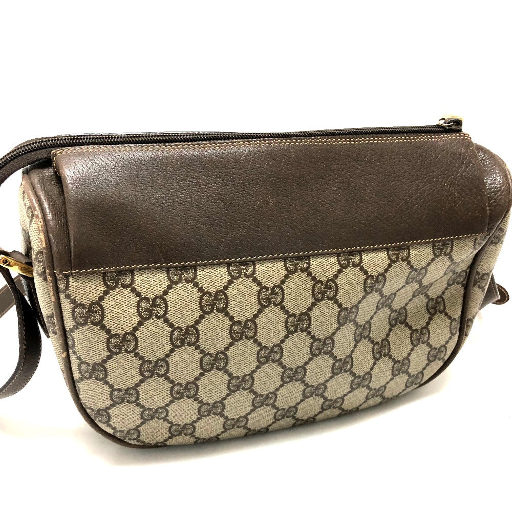 GUCCI 001115 0918 GGプラス ウェビングライン カバン ポシェット ショルダーバッグ PVC/レザー レディース オールドグッチ