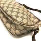 GUCCI 001115 0918 GGプラス ウェビングライン カバン ポシェット ショルダーバッグ PVC/レザー レディース オールドグッチ