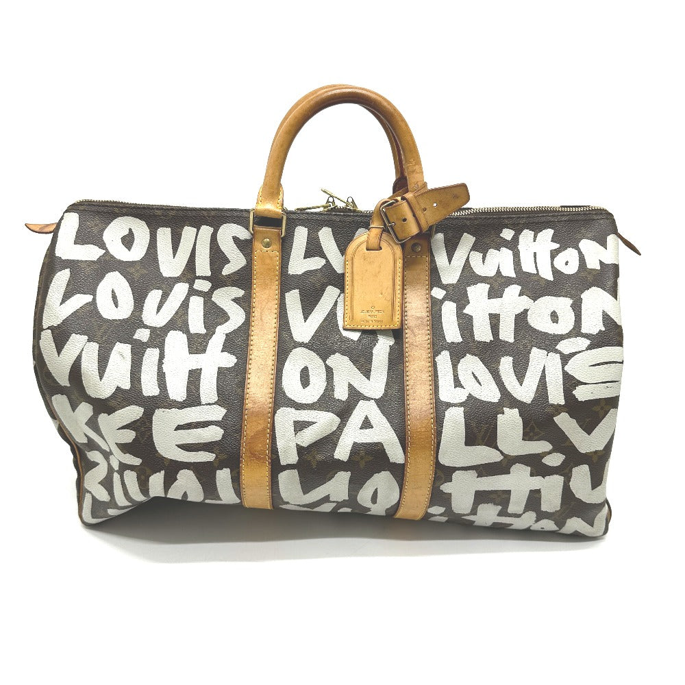 LOUIS VUITTON M92197 Monogram Graffiti Keepall 50 Boston Bag, Travel Bag, Boston Bag, Monogram Graffiti Canvas, Unisex, Brown