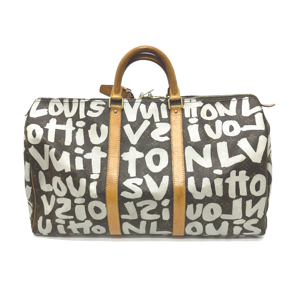 LOUIS VUITTON M92197 Monogram Graffiti Keepall 50 Boston Bag, Travel Bag, Boston Bag, Monogram Graffiti Canvas, Unisex, Brown