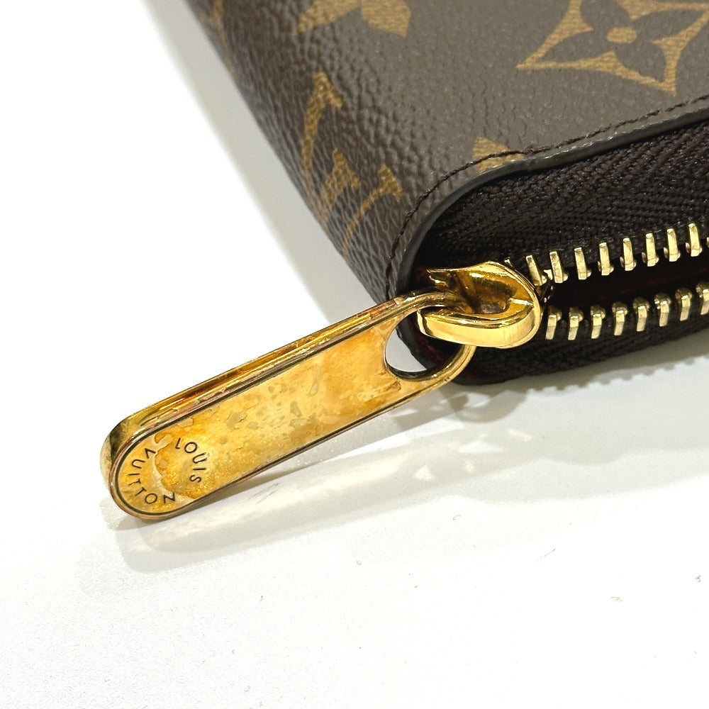 LOUIS VUITTON M41895 Monogram Zippy Wallet, Round Zipper Long Wallet, Monogram Canvas, Women's, Fuchsia Brown