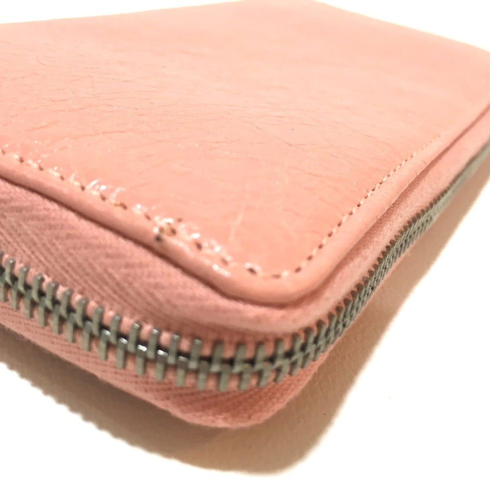 BALENCIAGA 419805 Exclusive Women's Leather Long Wallet with Zip-Around Design in Pink Beige