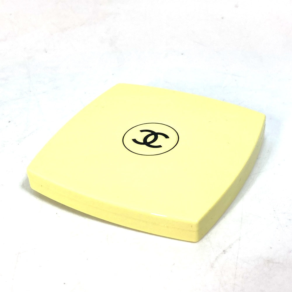 CHANEL 138065 CC Coco Mark Miroir Double Faceted Compact with Double Mirror, Plastic, Women's, Ovny, 129, Yellow