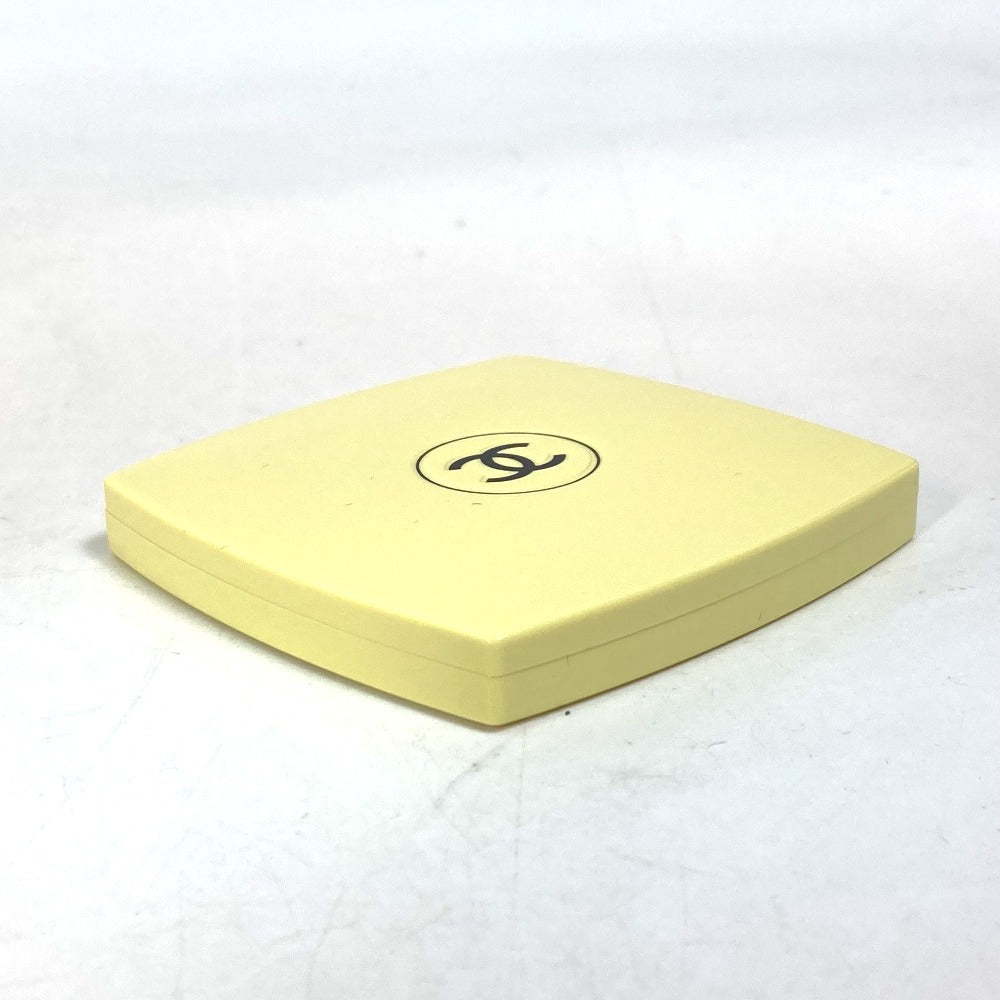 CHANEL 138065 CC Coco Mark Miroir Double Faceted Compact with Double Mirror, Plastic, Women's, Ovny, 129, Yellow