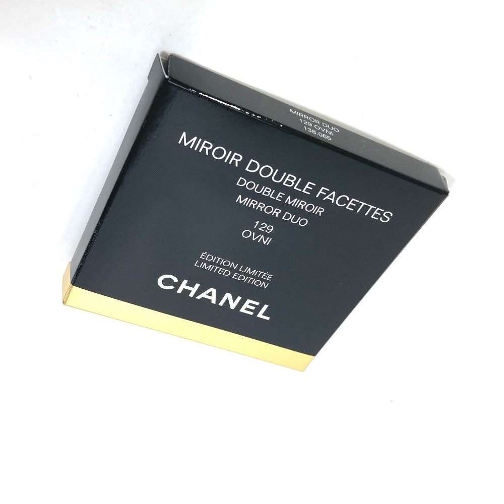 CHANEL 138065 CC Coco Mark Miroir Double Faceted Compact with Double Mirror, Plastic, Women's, Ovny, 129, Yellow
