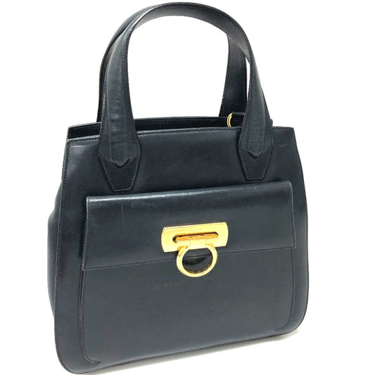 Salvatore Ferragamo ガンチーニ カバン ハンドバッグ レザー レディース ネイビー