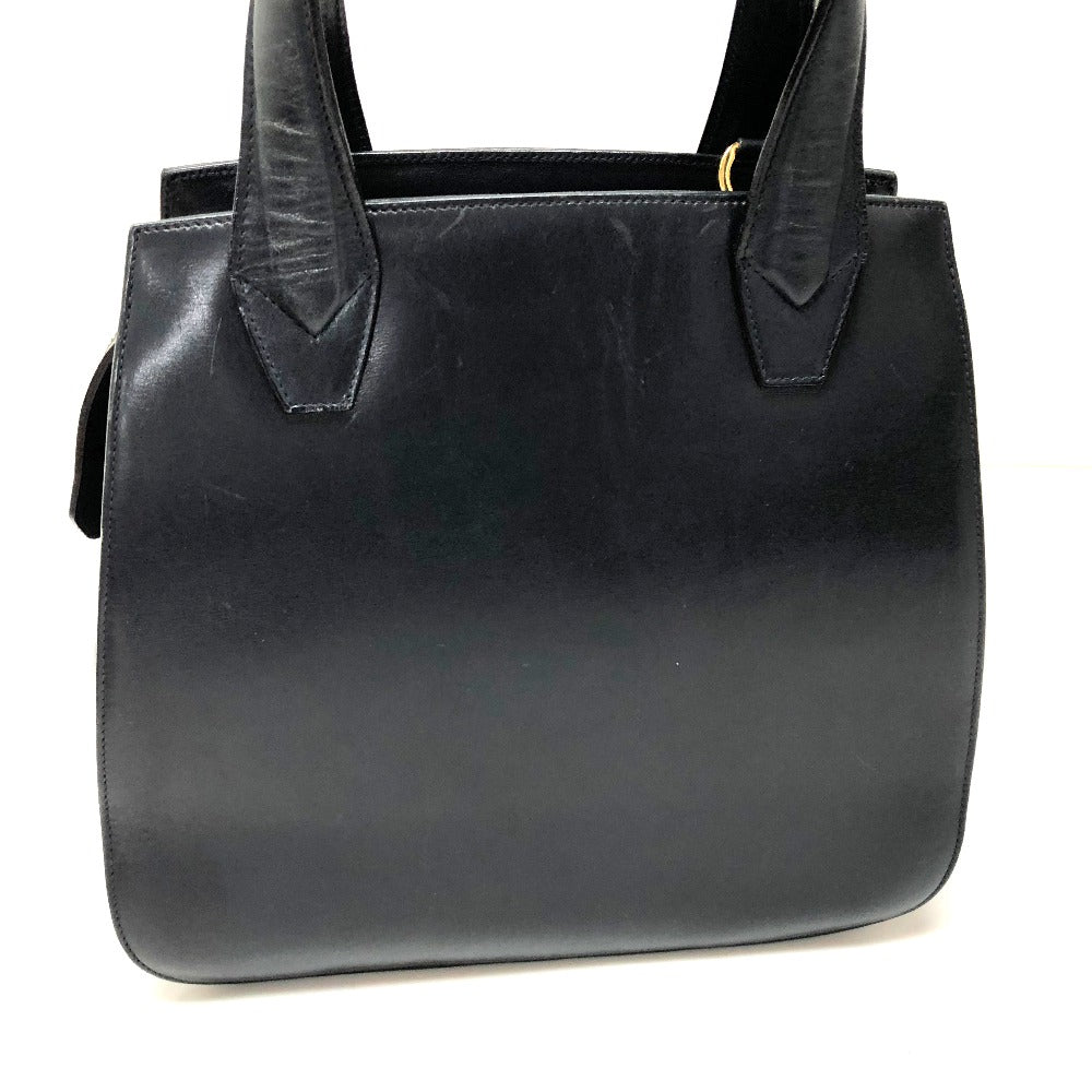 Salvatore Ferragamo Gancini Leather Handbag, Navy Blue