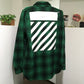 OFF-WHITE Checkered Tartan Shirt, DIAG ALL OVER, Men's, Green