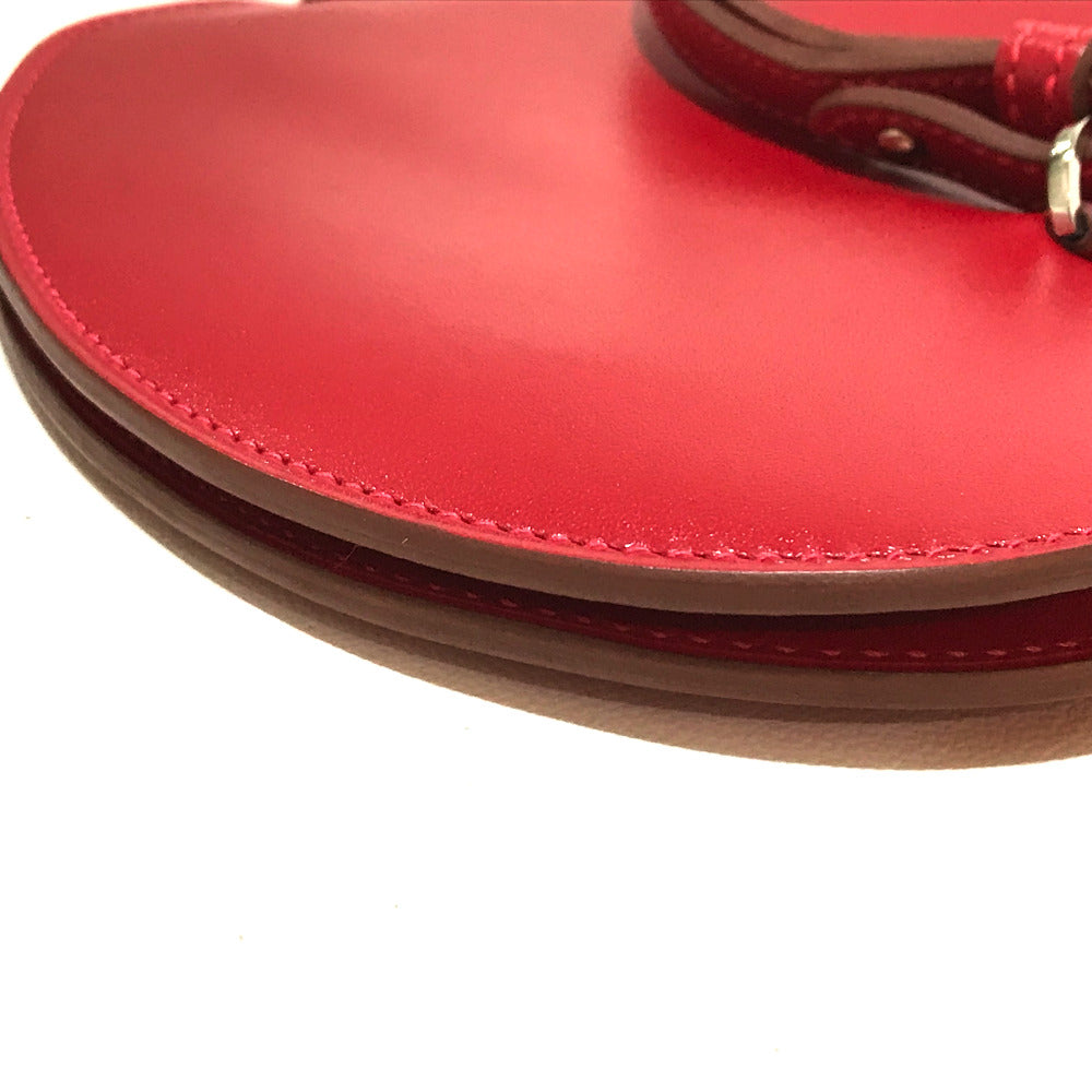 HERMES Tadelakt x Chevre Apple Motif Apple Fruit Pochette Pomme Accessory Pouch Chevre Women's Rouge vif