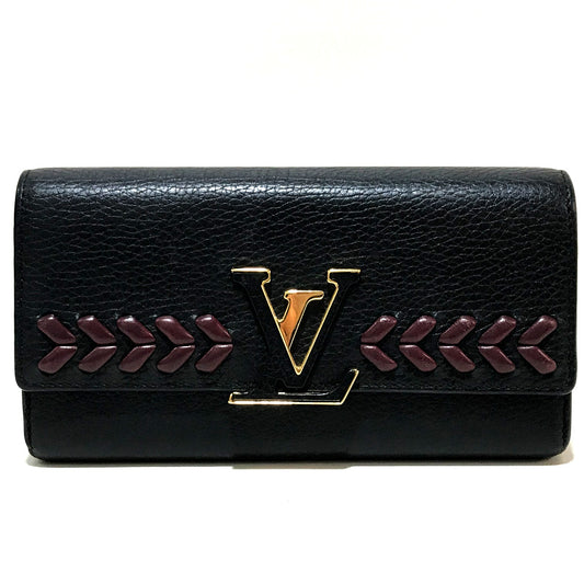 LOUIS VUITTON M62076 トリヨン ポルトフォイユ・カプシーヌ 長財布 2つ折り財布 トリヨンレザー レディース ノワール ブラック