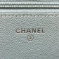 CHANEL 長財布 カバン 斜め掛け Vステッチ ココマーク CC チェーンウォレット ショルダーバッグ キャビアスキン レディース ブルー