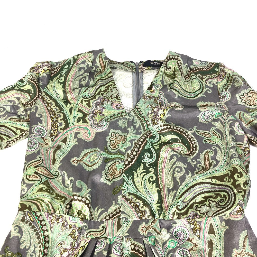 ETRO アパレル ペイズリー柄 袖あり ワンピース ウール レディース - brandshop-reference