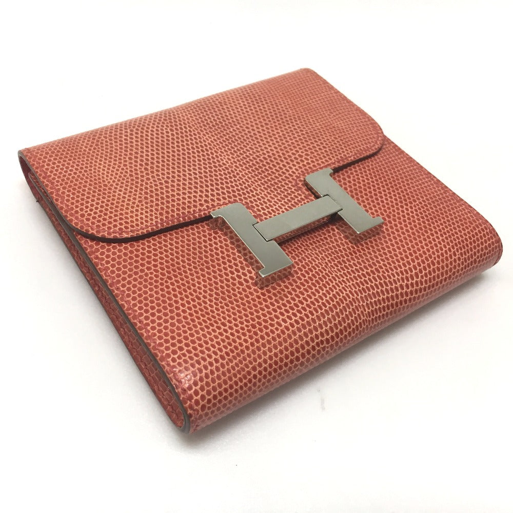 HERMES N□刻 コンパクトウォレット コンタンス リザード レディース 二つ折り財布（小銭入れあり） - brandshop-reference