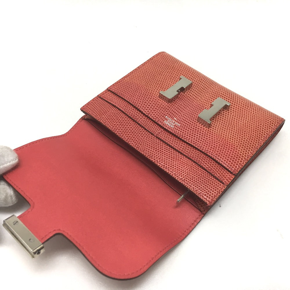 HERMES N□刻 コンパクトウォレット コンタンス リザード レディース 二つ折り財布（小銭入れあり） - brandshop-reference