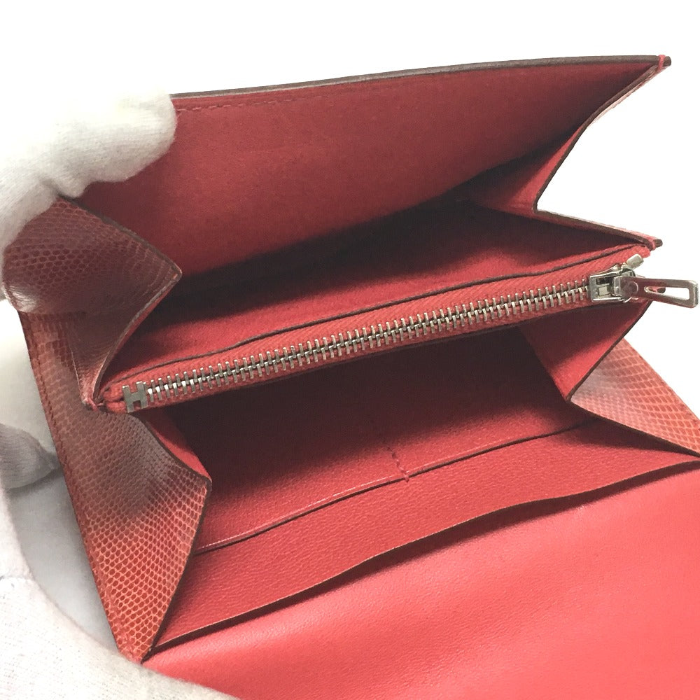 HERMES N□刻 コンパクトウォレット コンタンス リザード レディース 二つ折り財布（小銭入れあり） - brandshop-reference
