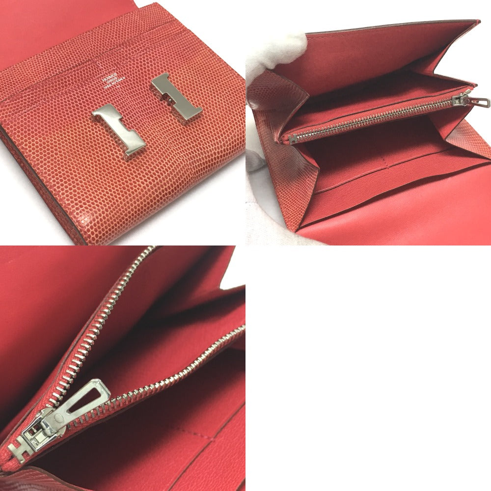HERMES N□刻 コンパクトウォレット コンタンス リザード レディース 二つ折り財布（小銭入れあり） - brandshop-reference
