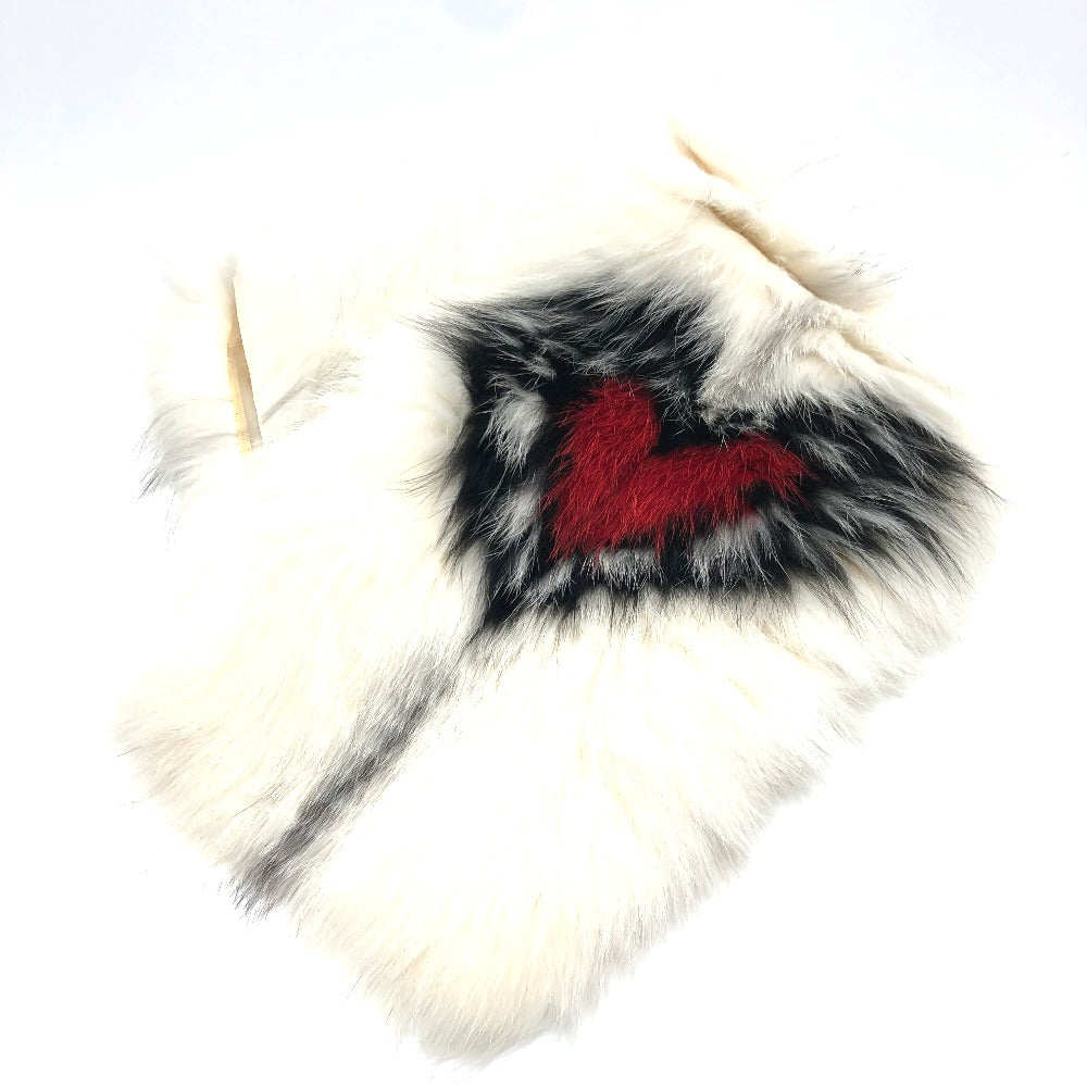 Dior 86FUR250I820 ハート スカーフ ファー マフラー ナイロン レディース - brandshop-reference