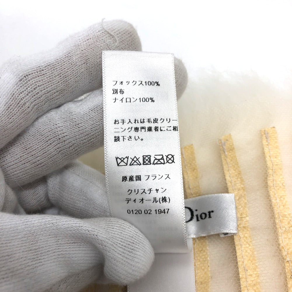 Dior 86FUR250I820 ハート スカーフ ファー マフラー ナイロン レディース - brandshop-reference